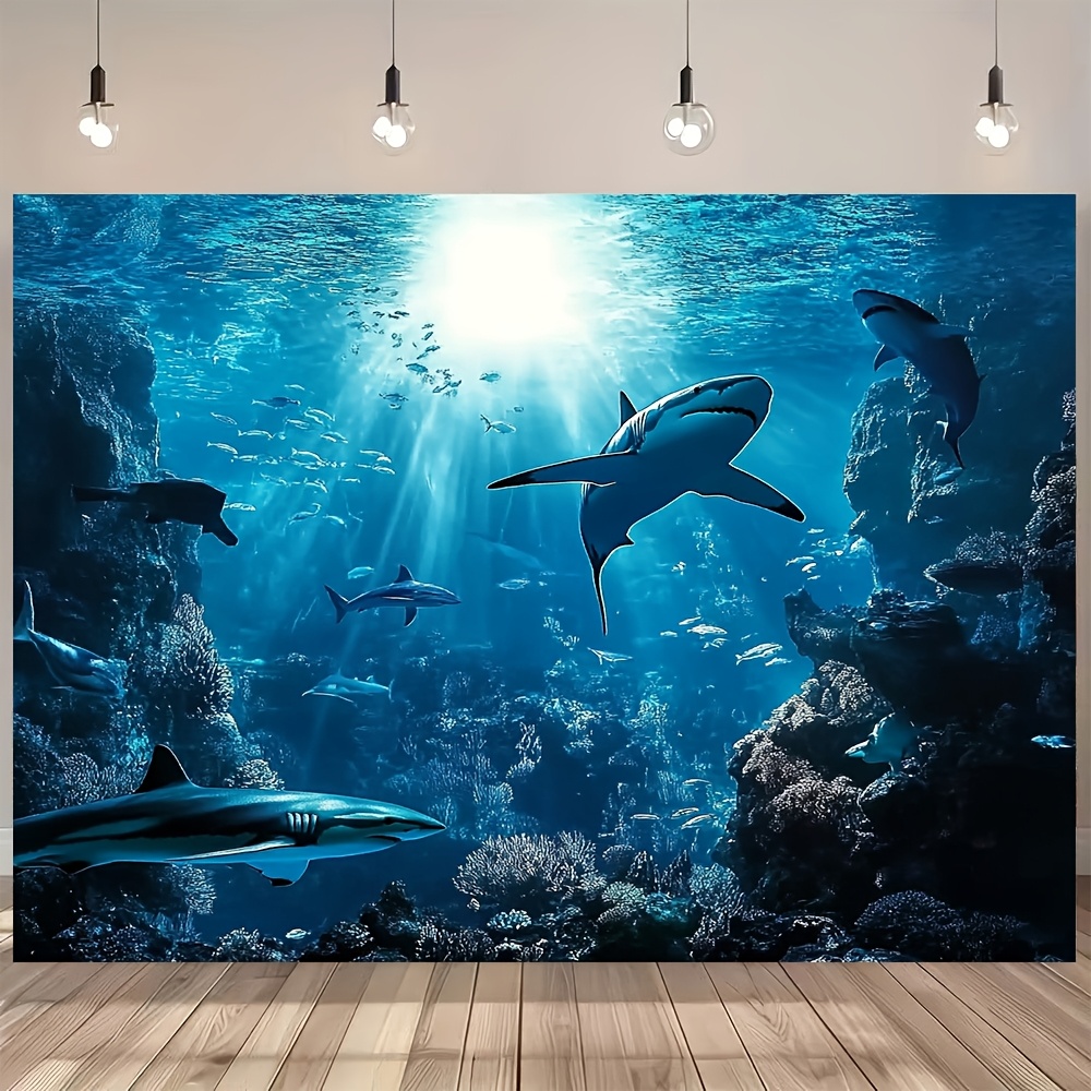 Majestic Deep Sea Shark Wall T - Ocean Aquarium 评论和价格